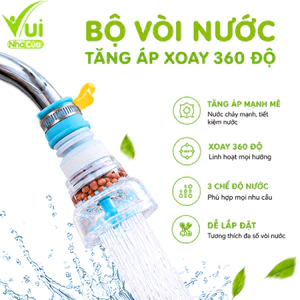 2 Bộ Vòi Lọc Nước Tăng Áp Rửa Bát Xoay 360 Độ GD15 - Đầu Vòi Nước Có Bộ Lọc Rửa Chén Đĩa