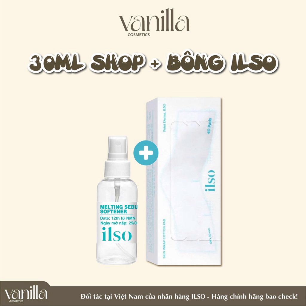 ( Tặng kèm bông ủ) Tinh Chất Ủ Mụn Đầu Đen Làm Mềm Sợi Bã Nhờn ILSO SUPER Melting Sebum Softener 150ml