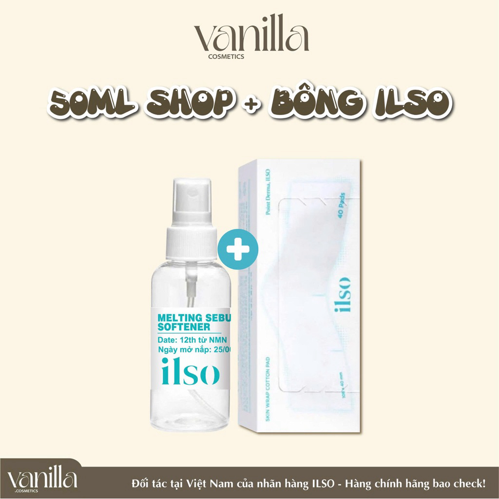 ( Tặng kèm bông ủ) Tinh Chất Ủ Mụn Đầu Đen Làm Mềm Sợi Bã Nhờn ILSO SUPER Melting Sebum Softener 150ml