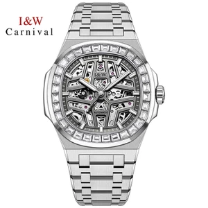 Đồng Hồ Nam Chính Hãng I&W Carnival 763G-T1 Full Box Chống Nước Kính Sapphire (Máy Cơ Tự Động)