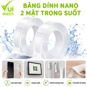 Băng Dính Nano 2 Mặt Trong Suốt Chịu Lực GD14 - Băng Keo 2 Mặt Cố Định Ổ Điện, Trang Trí Nhà Cửa