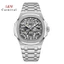 Đồng Hồ Nam Chính Hãng I&W Carnival 763G-T3 Dây Thép Lộ Máy Chống Nước Kính Sapphire (Máy Cơ Tự Độn