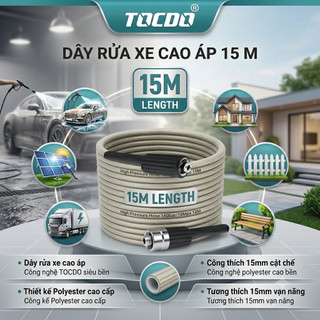 Dây rửa xe cao cấp tocdo 2 đầu zen 22mm phù hợp nhiều loại máy