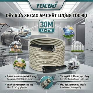 Dây rửa xe cao cấp tocdo 2 đầu zen 22mm phù hợp nhiều loại máy