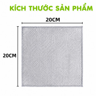 Tấm Lưới Cọ Rửa Đa Năng Không Mài Mòn GD102 - Giẻ Lưới Rửa Bát Chén Sợi Thép Chống Trầy Xước
