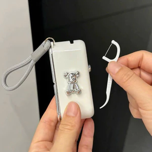 Hộp đựng tăm chỉ nha khoa mini kèm giương soi