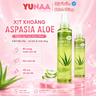 [Y284b] [HỎA TỐC] Xịt khoáng lô hội Aspasia Moist Up Face Mist Hàn Quốc 150ml - Nha đam dưỡng trắng da, giữ ẩm