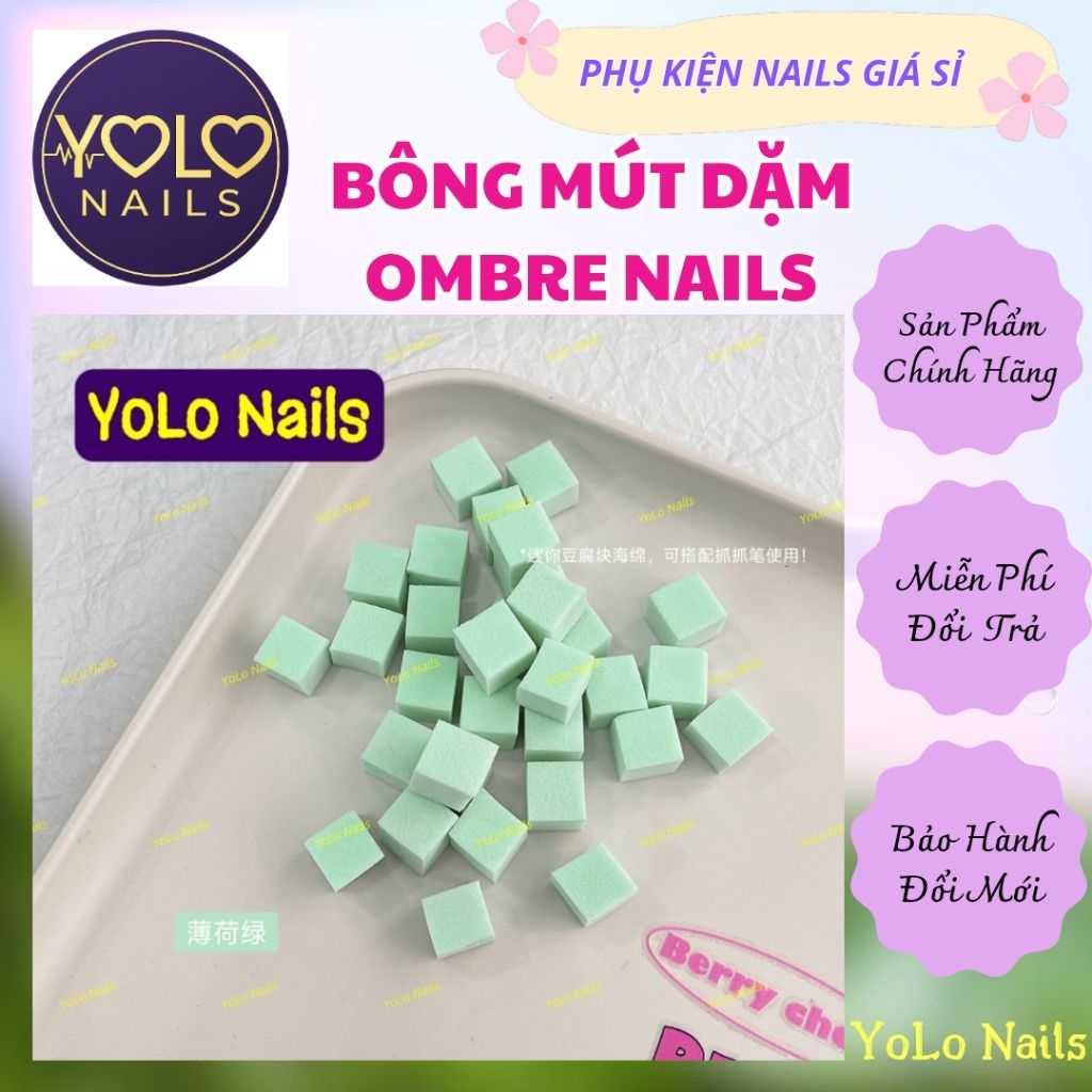 Bông Mút Vuông Dặm OmBre Loại Tốt