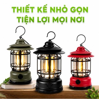 Đèn Led Dã Ngoại Cắm Trại Tích Điện Kèm Dây Sạc GD24 - Đèn Bão Du Lịch Dã Ngoại, Trang Trí Để Bàn