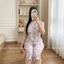 Đồ bộ mặc nhà Quần lửng Áo bèo ngực, Chất tôn lanh mềm mát mịn Đủ size 40~75kg NaShop