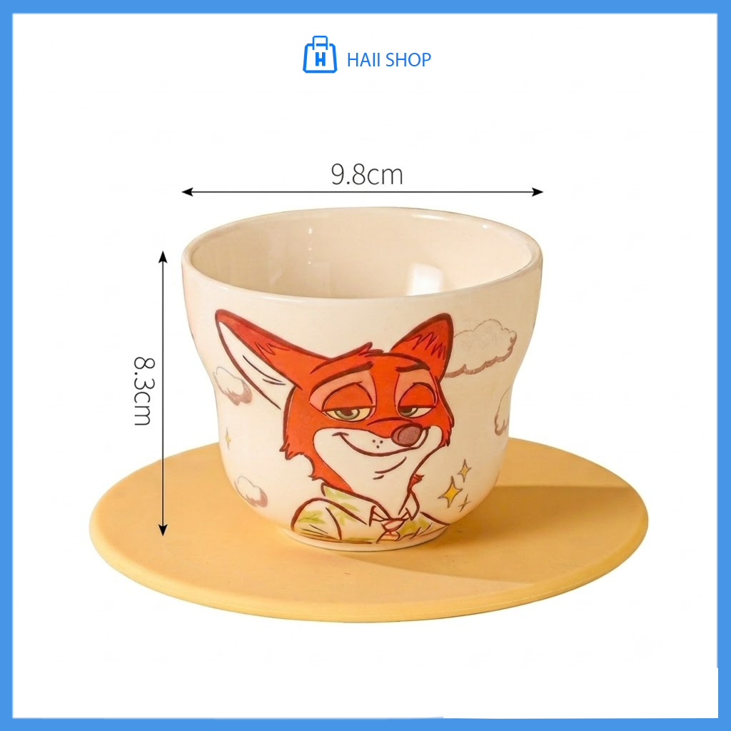 Cốc Sứ ZooTopia - Ly Sứ Thỏ Judy Và Cáo Nick Cực Dễ Thương, Cốc Sứ Quà Tặng Cao Cấp, Decor