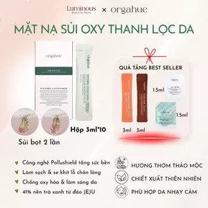 Mặt nạ oxy sủi bọt thanh lọc làn da Orgahue Soothing Oxygen Mask - Travel Size (hộp 10 gói x 3ml)