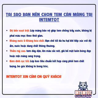 In Tem Nhãn Giấy Cán Màng INTEMTOT, Sticker Decal Nhãn Mác Dán Theo Yêu Cầu A3 Memoryprint