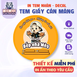 In Tem Nhãn Giấy Cán Màng INTEMTOT, Sticker Decal Nhãn Mác Dán Theo Yêu Cầu A3 Memoryprint