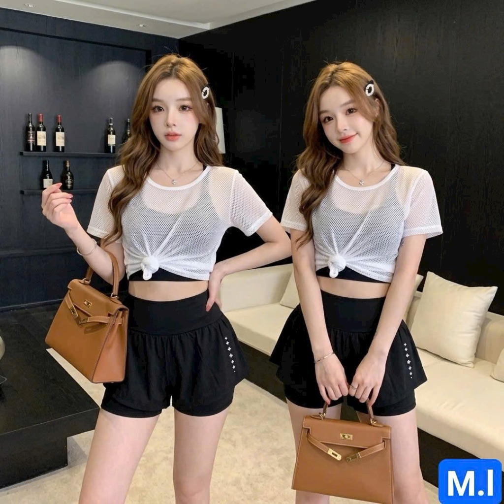 Áo cộc lưới tập gym chạy bộ thoáng khí - Lưới to mịn nhẹ -không bao gồm bra
