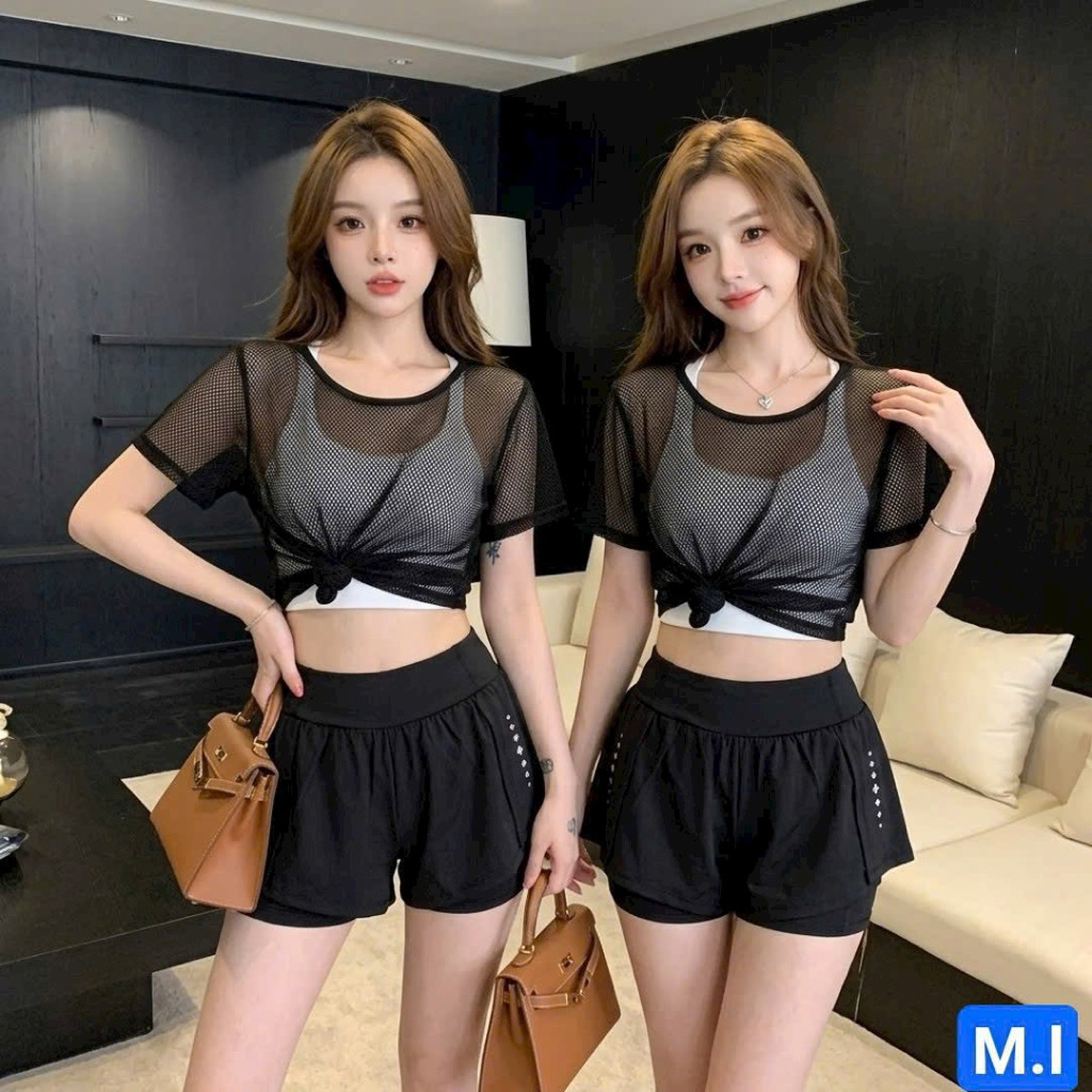 Áo cộc lưới tập gym chạy bộ thoáng khí - Lưới to mịn nhẹ -không bao gồm bra
