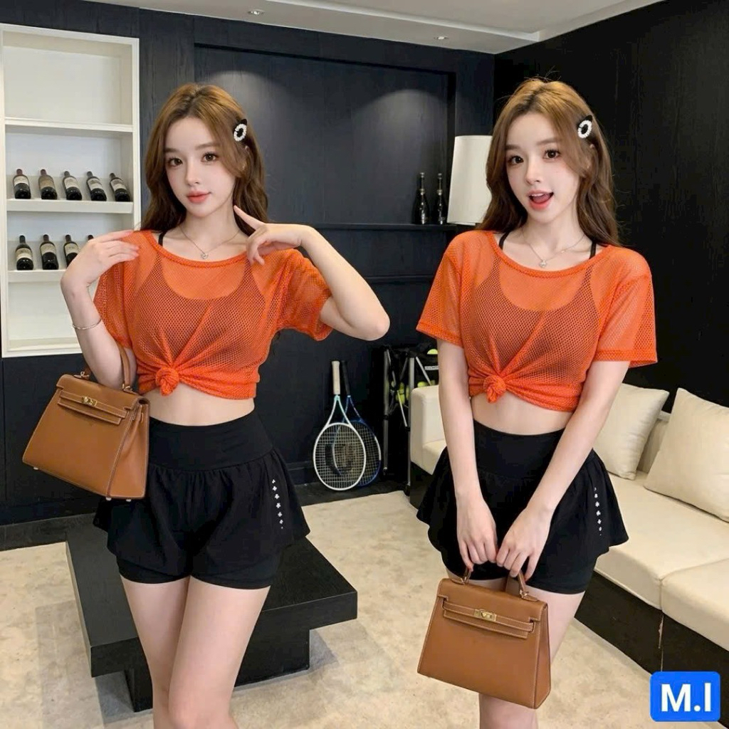 Áo cộc lưới tập gym chạy bộ thoáng khí - Lưới to mịn nhẹ -không bao gồm bra