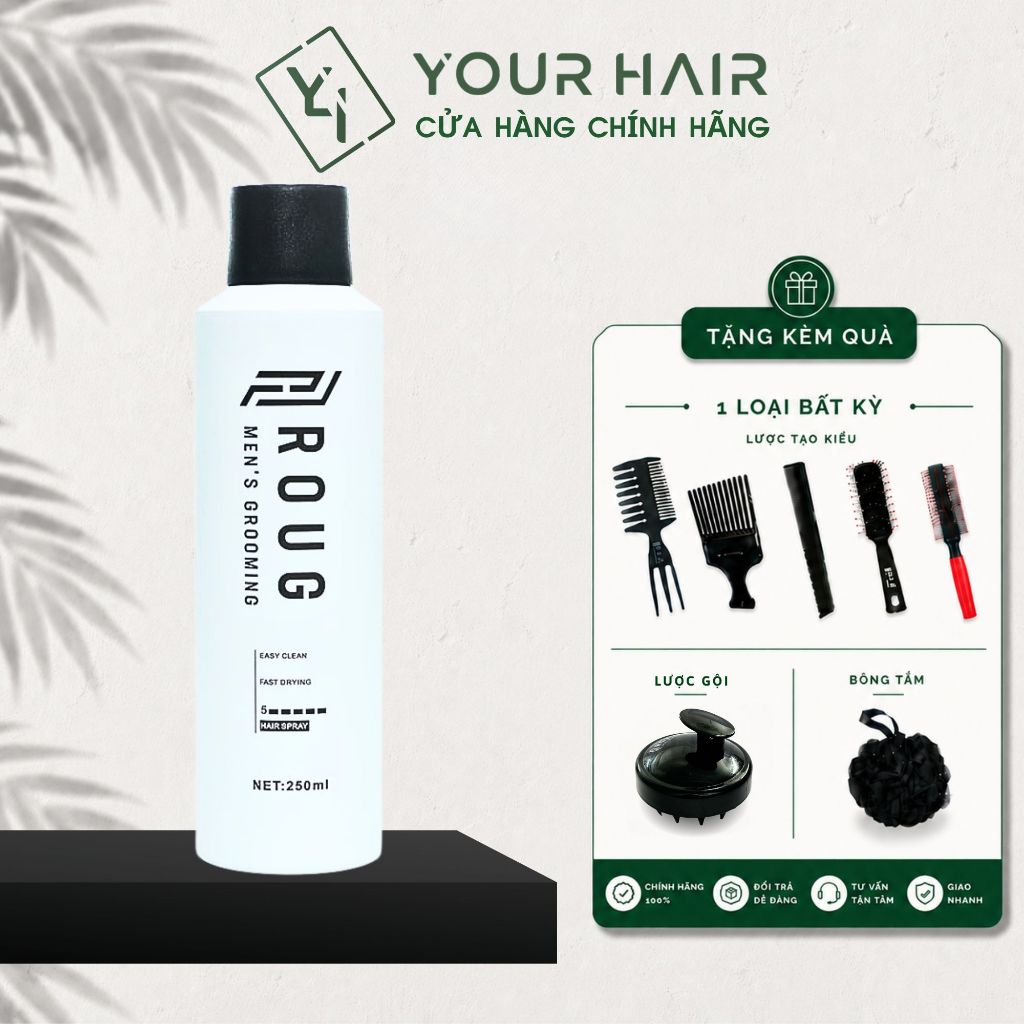 Gôm xịt tạo kiểu Roug hair spray - 250ml