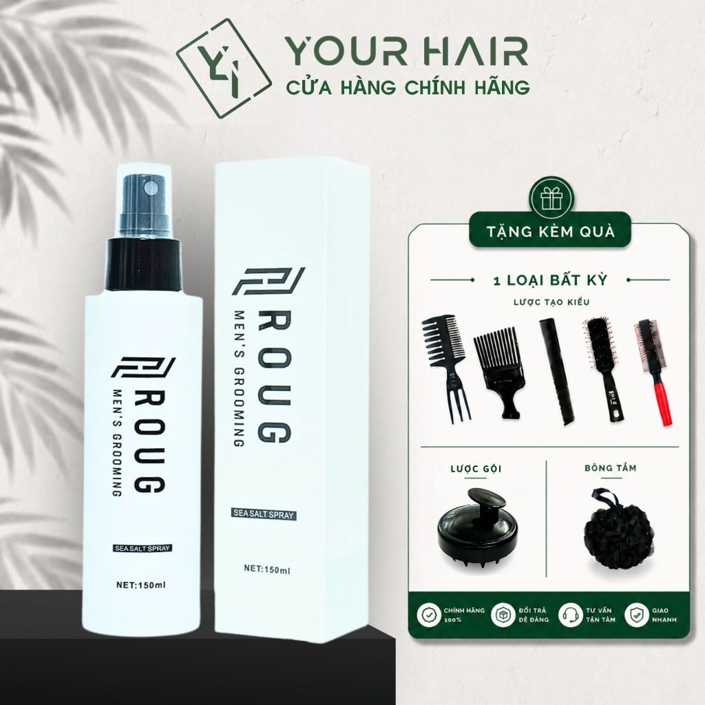 Xịt tăng độ phồng cho tóc Roug sea salt spray - 150ml