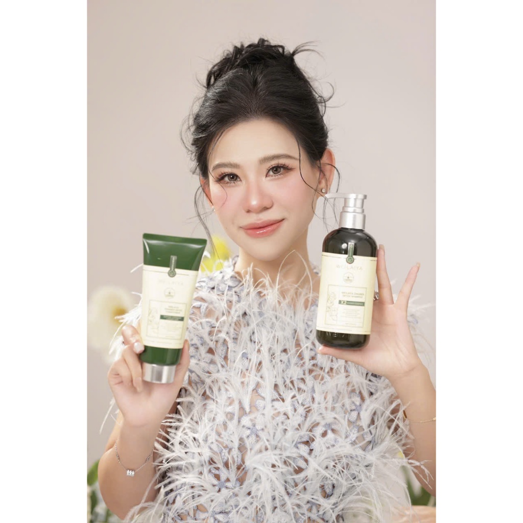 Dầu gội đầu thảo dược Weilaiya gừng hỗ trợ tóc khoẻ đẹp cho da thường da khô 420ml