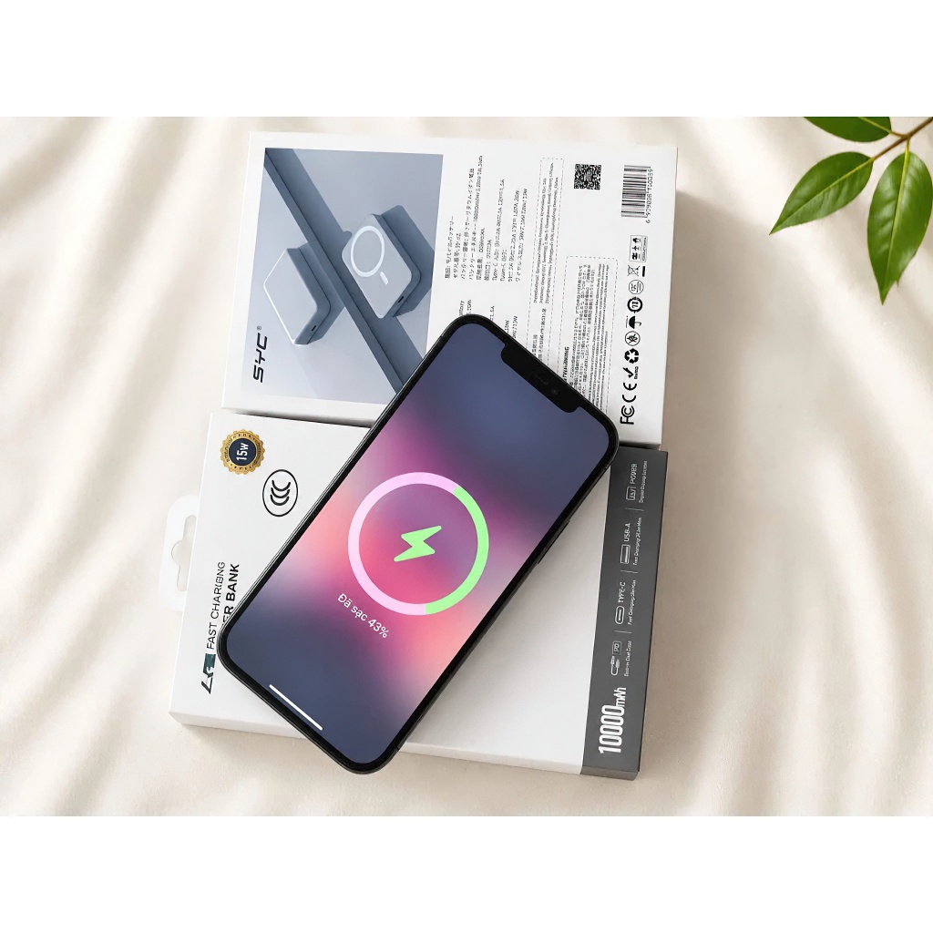 Pin Sạc Dự Phòng Từ Tính Không Dây SY-22 10000mAh Hỗ Trợ Sạc Nhanh