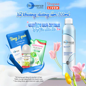 Nước Xịt khoáng cấp ẩm tức thì, làm dịu và bảo vệ da với khoáng vi lượng Bio essence Bio-Water 300ml - Live streaming