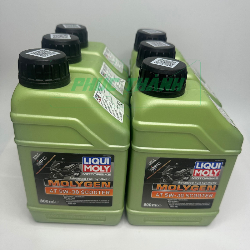 Thùng 6 Chai Dầu Nhớt Cao Cấp LIQUI MOLY MOLYGEN 4T 5W30 SCOOTER 800ml Sản Xuất Tại Đức - Chính Hãng