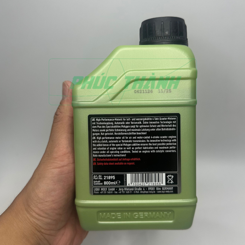 Thùng 6 Chai Dầu Nhớt Cao Cấp LIQUI MOLY MOLYGEN 4T 5W30 SCOOTER 800ml Sản Xuất Tại Đức - Chính Hãng