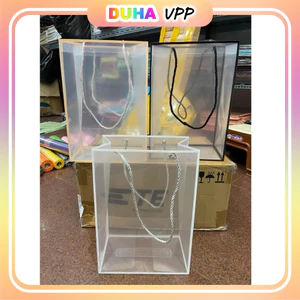 Combo 10 Túi Nhựa Trong Đựng Hoa Có Viền Màu DUHA 085