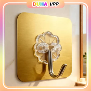 Set 10 Móc Dán Tường Inox Chịu Lực Đa Năng Tiện Ích. Móc Dính Tường Treo Đồ Siêu Dính DUHA 088