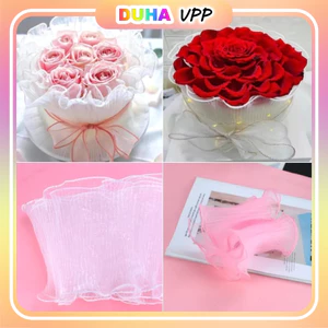 Voan Quấn Bánh Kem, Voan Trang Trí Hoa DUHA 089
