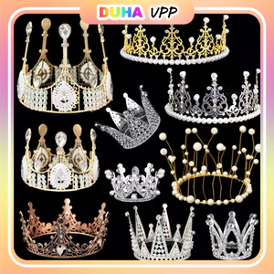Combo 50 Vương Miện Mini Đính Đá Trang Trí Bánh Kem Sang Trọng DUHA 091