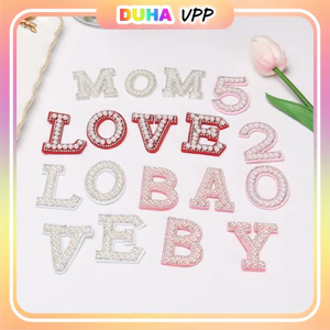 Combo 10 Set Cắm Trái Tim Chữ Love,Baby,Queen Đính Đá Đẹp Trang Trí Bánh Kem,Ngày Lễ DUHA 093