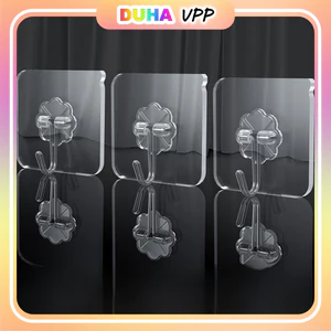Combo 50 Móc Dán Tường Trong Suốt Siêu Dính Chịu Lực Tới 10kg DUHA 095