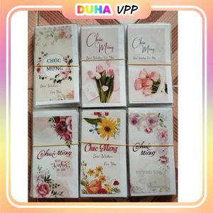 Thiệp Chúc Mừng Dùng Chung Cho Tất Cả Ngày Lễ Có Kèm Phong Bì Và Túi Bóng Loại 9-16cm DUHA 098