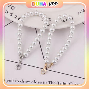 Set 50 Dây Ngọc trai treo điện thoại, Móc treo túi xách, chìa khóa, điện thoại sang trọng lấp lánh DUHA 107