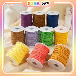 Set 5 Cuộn Ruy Băng Da Lộn, Ruy Băng Xốp Dùng Trang Trí Hộp Thiệp Quà, Bình Cắm Hoa, Decor DUHA 108