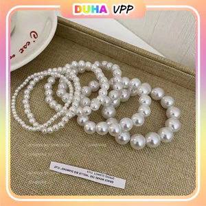 Combo 10 Vòng Tay Ngọc Trai Nữ Cao Cấp Phù Hợp Với Bạn Gái Vòng Tay Biến May Mắn Hạt DUHA 165
