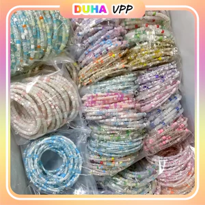 Combo 50 Vòng Tay Hạt Cườm Mini Handmade Mix Charm Nhẹ Nhàng Xinh Xắn DUHA 166