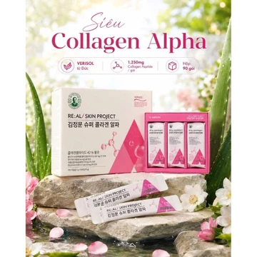 [CHÍNH HÃNG] Super Collagen Alpha Hàn Quốc KJM, Collagen Thủy Phân Da Căng Sáng, Tóc Móng Chắc Khỏe
