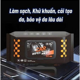 Combo 2 gói, 3 gói, 5 gói Khăn Ướt Lau Nội Thất Ô Tô Làm Bóng Nội Thất Ô Tô, Vệ Sinh Đồ Da, Giày,Túi Túi, Áo Da