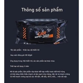 Combo 2 gói, 3 gói, 5 gói Khăn Ướt Lau Nội Thất Ô Tô Làm Bóng Nội Thất Ô Tô, Vệ Sinh Đồ Da, Giày,Túi Túi, Áo Da