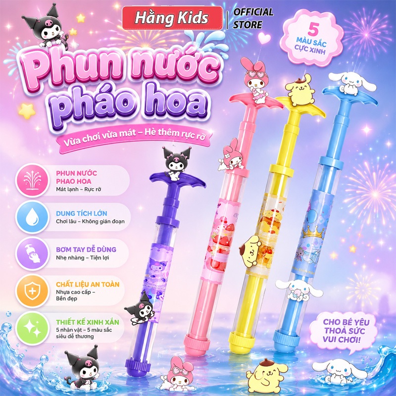 Đồ Chơi Mùa Hè – Phun Nước Pháo Hoa Đi Biển, Bể Bơi Hottrend