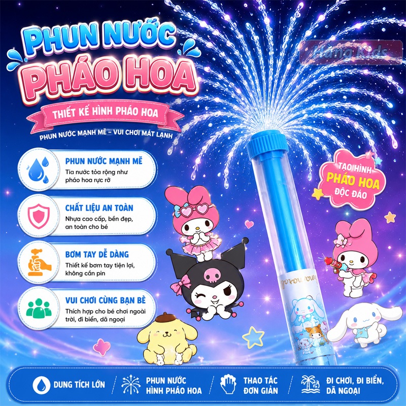 Đồ Chơi Mùa Hè – Phun Nước Pháo Hoa Đi Biển, Bể Bơi Hottrend