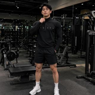 Áo Thun Dài Tay Cổ Zip In Chữ AIDEKE TORAK Nam Nữ – Vải Thun Mềm Mại, Co Dãn  –  Phù Hợp Gym, Chạy Bộ