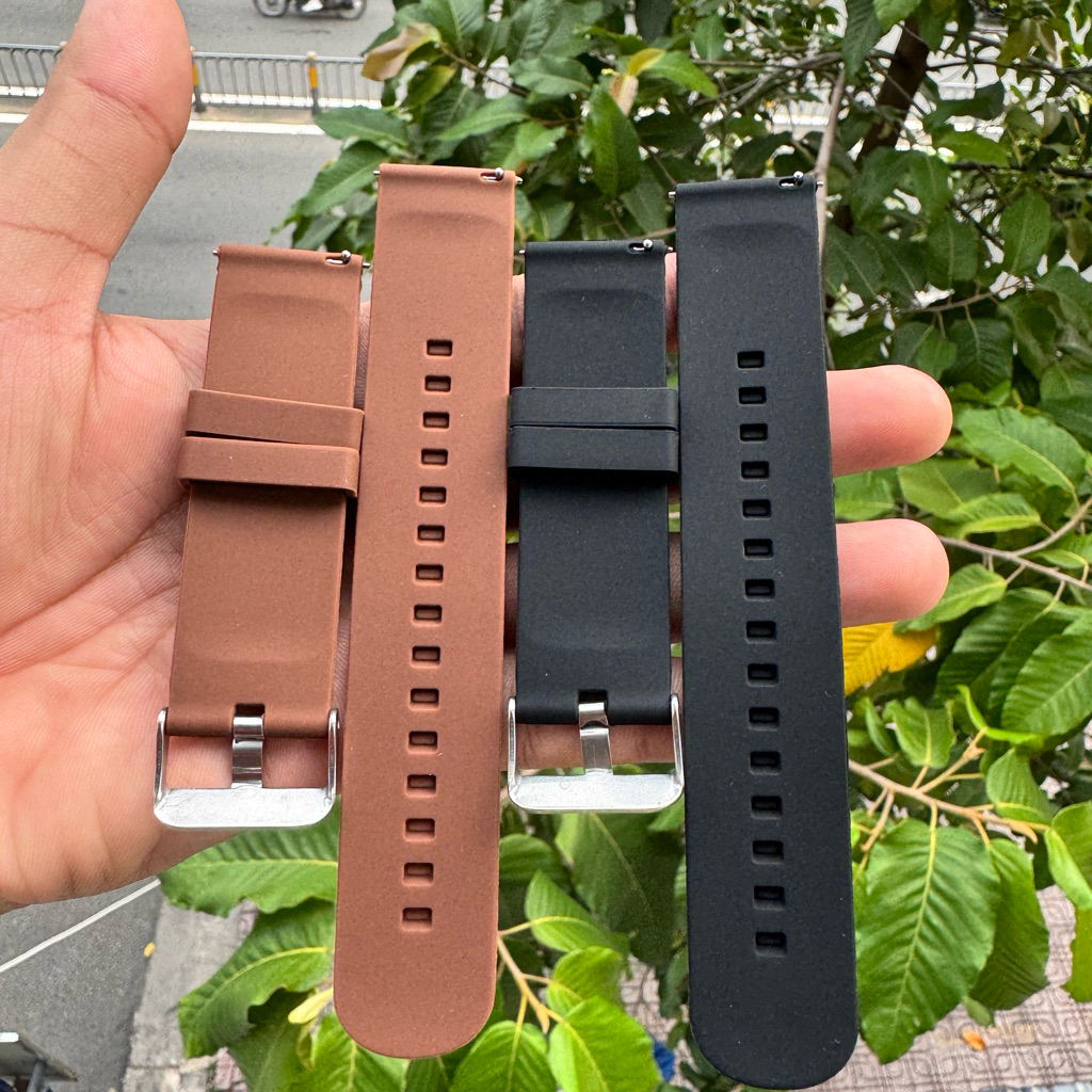 Dây Đồng Hồ Silicon Cao Su Cao Cấp Đủ Size 12/14/16/18/20/22/24 Kèm Chốt Thông Minh Thay Nhanh Cho Casio Citizen Seiko..