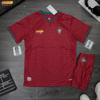 Bộ quần áo bóng đá đội tuyển bồ đào nha sân nhà áo đỏ quần đỏ wc 2026/27 - vải thái cao cấp