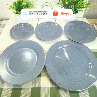 [Kho sỉ] Đĩa nhựa melamine- đĩa cạn lòng- đĩa ăn cho quán ăn, gia đình