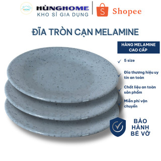 [Kho sỉ] Đĩa nhựa melamine- đĩa cạn lòng- đĩa ăn cho quán ăn, gia đình