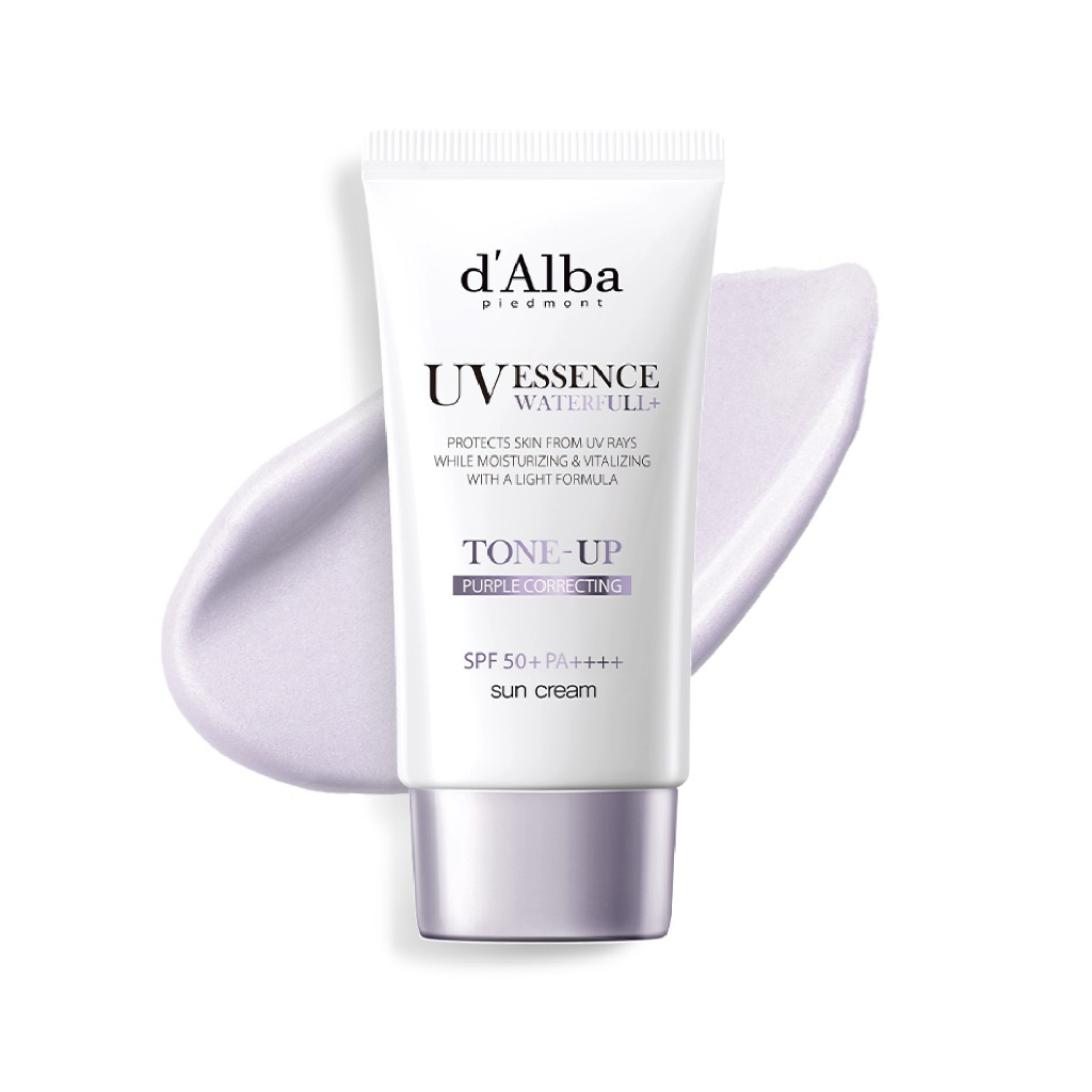 KEM CHỐNG NẮNG TÍM D'ALBA WATERFUL TONE UP SUN CREAM PURPLE CORRECTING– Hàng xách tay chuẩn Hàn